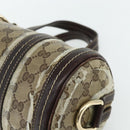 GUCCI GG Crystal Histeria Hand Bag Coated Canvas Beige Gold 181485 Auth 178817-10
