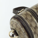 GUCCI GG Crystal Histeria Hand Bag Coated Canvas Beige Gold 181485 Auth 178817-11
