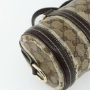 GUCCI GG Crystal Histeria Hand Bag Coated Canvas Beige Gold 181485 Auth 178817-13