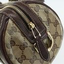 GUCCI GG Crystal Histeria Hand Bag Coated Canvas Beige Gold 181485 Auth 178817-14