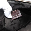GUCCI GG Crystal Histeria Hand Bag Coated Canvas Beige Gold 181485 Auth 178817-15