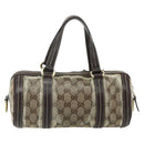 GUCCI GG Crystal Histeria Hand Bag Coated Canvas Beige Gold 181485 Auth 178817-3