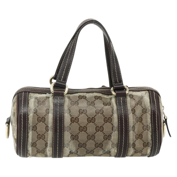GUCCI GG Crystal Histeria Hand Bag Coated Canvas Beige Gold 181485 Auth 178817