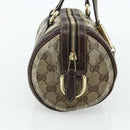GUCCI GG Crystal Histeria Hand Bag Coated Canvas Beige Gold 181485 Auth 178817-4