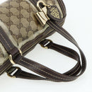 GUCCI GG Crystal Histeria Hand Bag Coated Canvas Beige Gold 181485 Auth 178817-7