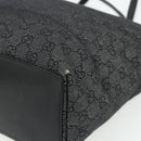 GUCCI GG Canvas Tote Bag Black Silver 31243 Auth 178818-9