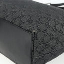 GUCCI GG Canvas Tote Bag Black Silver 31243 Auth 178818-15