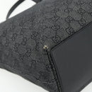 GUCCI GG Canvas Tote Bag Black Silver 31243 Auth 178818-16