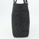 GUCCI GG Canvas Tote Bag Black Silver 31243 Auth 178818-3