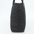 GUCCI GG Canvas Tote Bag Black Silver 31243 Auth 178818-4
