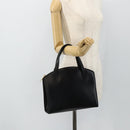 GUCCI Hand Bag Leather Black Gold 000 2058 0569 0 Auth 178820-22