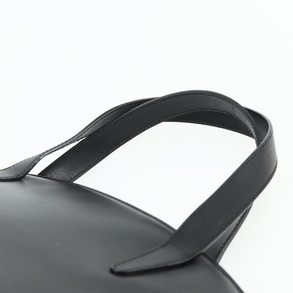GUCCI Hand Bag Leather Black Gold 000 2058 0569 0 Auth 178820