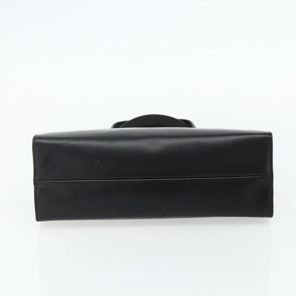 GUCCI Hand Bag Leather Black Gold 000 2058 0569 0 Auth 178820