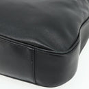 GUCCI Bamboo Shoulder Bag Leather 2way Black Gold 001 1577 Auth 178821-9