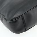 GUCCI Bamboo Shoulder Bag Leather 2way Black Gold 001 1577 Auth 178821-16