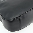 GUCCI Bamboo Shoulder Bag Leather 2way Black Gold 001 1577 Auth 178821-18