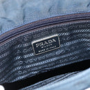 PRADA Tote Bag Nylon Navy Silver Auth 178825-10