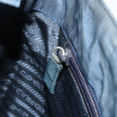PRADA Tote Bag Nylon Navy Silver Auth 178825-21