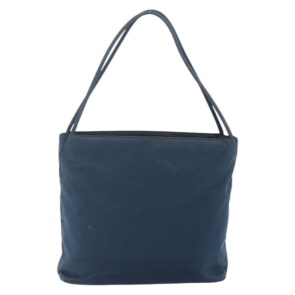 PRADA Tote Bag Nylon Navy Silver Auth 178825