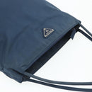 PRADA Tote Bag Nylon Navy Silver Auth 178825-6