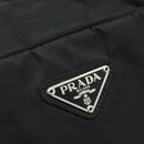 PRADA Hand Bag Nylon Black Silver Auth 178826A-14