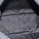 PRADA Hand Bag Nylon Black Silver Auth 178826A-17