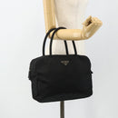 PRADA Hand Bag Nylon Black Silver Auth 178826A-23