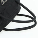PRADA Hand Bag Nylon Black Silver Auth 178826A-7