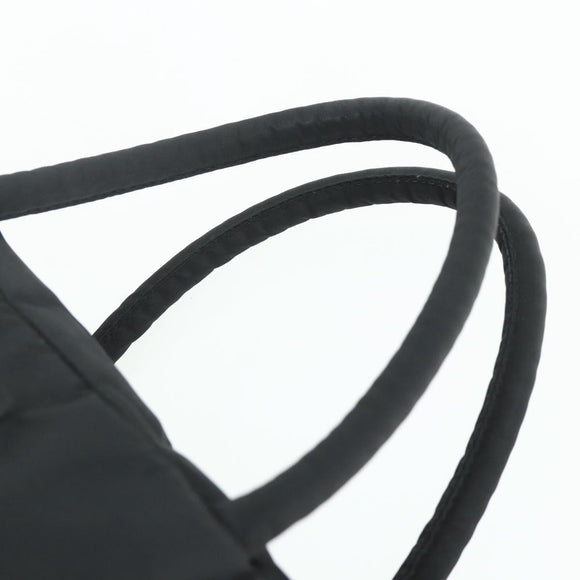 PRADA Hand Bag Nylon Black Silver Auth 178826A