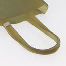 CHANEL Tote Bag Rubber Green Silver CC Auth 178827-7