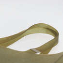 CHANEL Tote Bag Rubber Green Silver CC Auth 178827-8