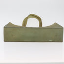 CHANEL Tote Bag Rubber Green Silver CC Auth 178827-5