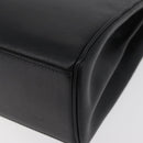 MORABITO Hand Bag Leather Black Gold Auth 178828A-17