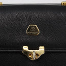 MORABITO Hand Bag Leather Black Gold Auth 178828A-18