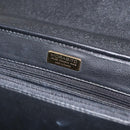 MORABITO Hand Bag Leather Black Gold Auth 178828A-19