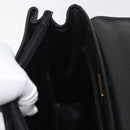 MORABITO Hand Bag Leather Black Gold Auth 178828A-24
