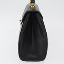MORABITO Hand Bag Leather Black Gold Auth 178828A-3