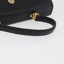 MORABITO Hand Bag Leather Black Gold Auth 178828A-7