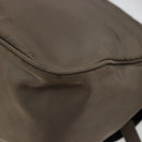 PRADA Schultertasche Nylon Beige Silber Auth 178834A-16