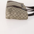 GUCCI GG Supreme Web Sherry Line Tote Bag PVC 4 Set Beige Brown Auth 178835-16