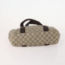 GUCCI GG Supreme Web Sherry Line Tote Bag PVC 4 Set Beige Brown Auth 178835-18