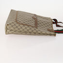 GUCCI GG Supreme Web Sherry Line Tote Bag PVC 4 Set Beige Brown Auth 178835-4