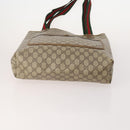 GUCCI GG Supreme Web Sherry Line Tote Bag PVC 4 Set Beige Brown Auth 178835-6