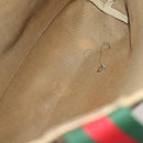 GUCCI GG Supreme Web Sherry Line Tote Bag PVC 4 Set Beige Brown Auth 178835-7