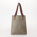 GUCCI GG Supreme GG Plus Web Sherry Line Bag PVC 4 Set Beige Ivory Auth 178836-10