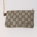 GUCCI GG Supreme GG Plus Web Sherry Line Bag PVC 4 Set Beige Ivory Auth 178836-15
