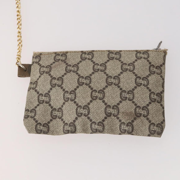 GUCCI GG Supreme GG Plus Web Sherry Line Bag PVC 4 Set Beige Ivory Auth 178836