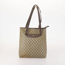 GUCCI GG Supreme GG Plus Web Sherry Line Bag PVC 4 Set Beige Ivory Auth 178836-17