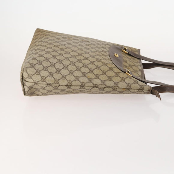 GUCCI GG Supreme GG Plus Web Sherry Line Bag PVC 4 Set Beige Ivory Auth 178836