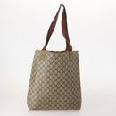 GUCCI GG Supreme GG Plus Web Sherry Line Bag PVC 4 Set Beige Ivory Auth 178836-3